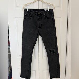 Ksubi Men's Black Distressed Jeans waist 32”